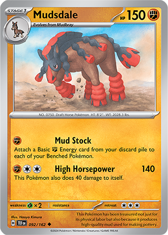 Scarlet & Violet Temporal Forces 092/162 Mudsdale