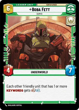 Star Wars: Unlimited Shadows of the Galaxy 008/262 Boba Fett Daimyo