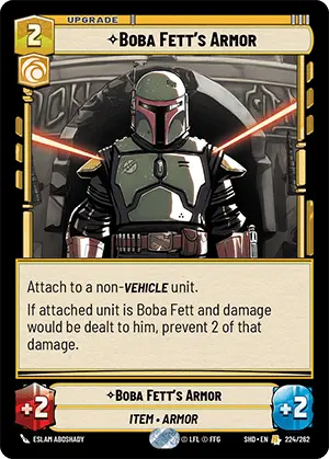 Star Wars: Unlimited Shadows of the Galaxy 224/262 Boba Fett’s Armor