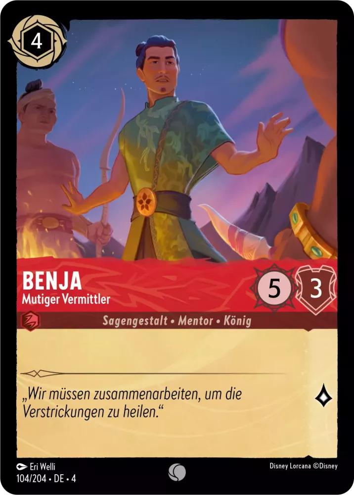 Disney Lorcana Ursula's Return 104/204 Benja - Bold Uniter