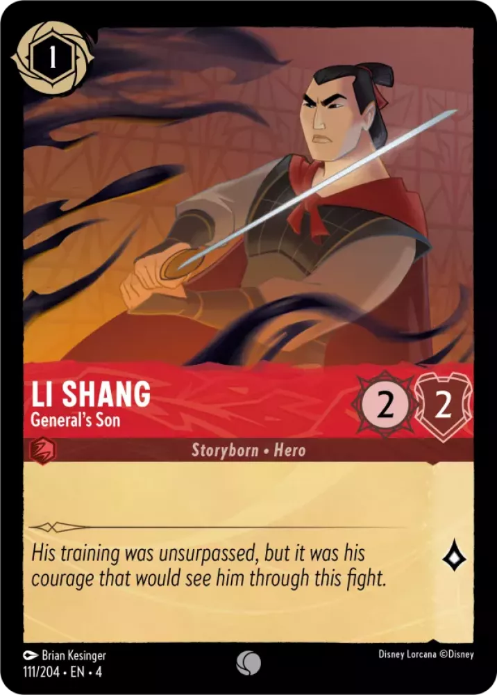 Disney Lorcana Ursula's Return 111/204 Li Shang - General's Son