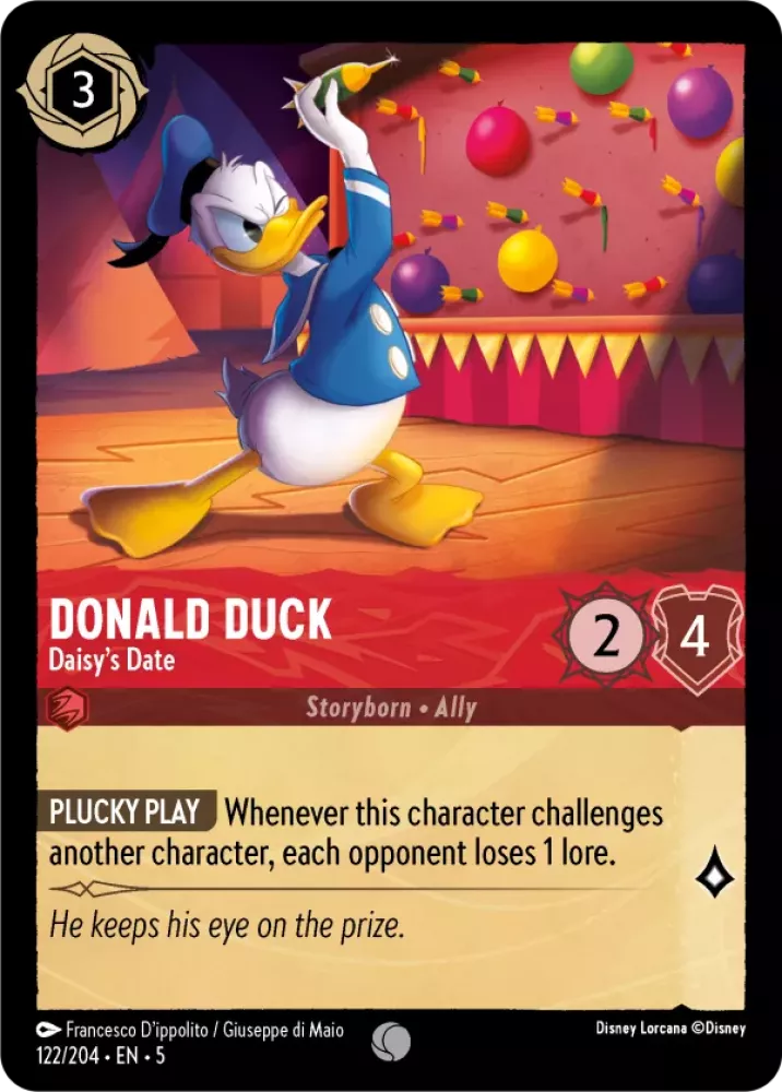 Disney Lorcana Shimmering Skies 122/204 Donald Duck - Daisy's Date