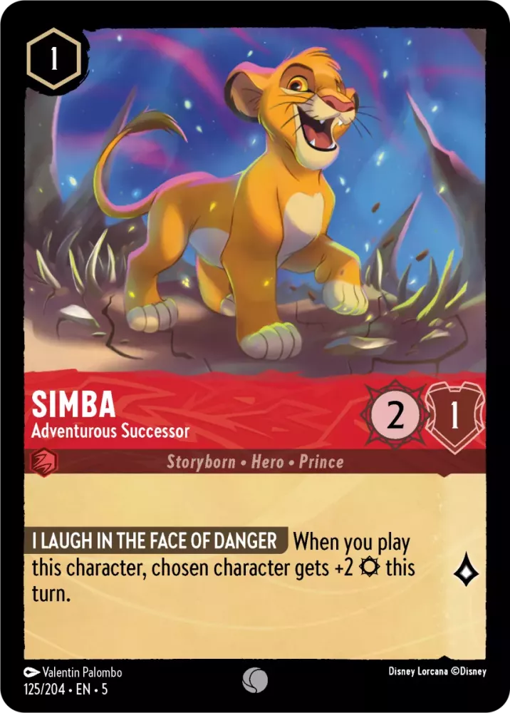 Disney Lorcana Shimmering Skies 125/204 Simba - Adventurous Successor