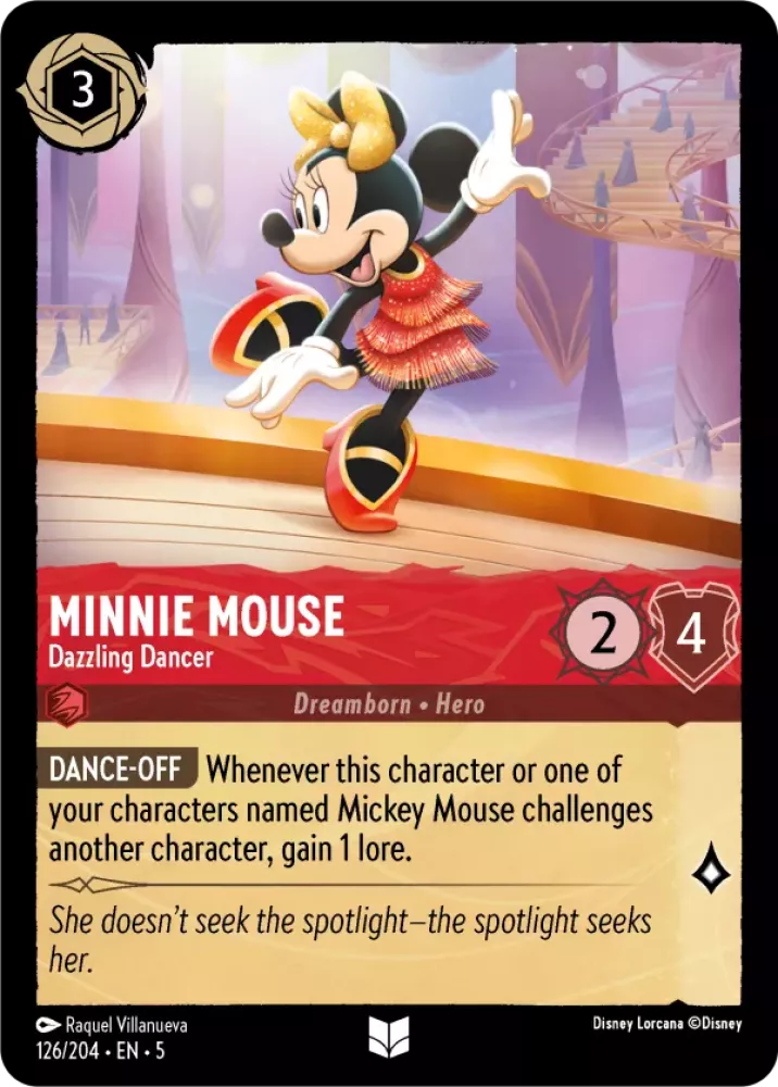 Disney Lorcana Shimmering Skies 126/204 Minnie Mouse - Dazzling Dancer