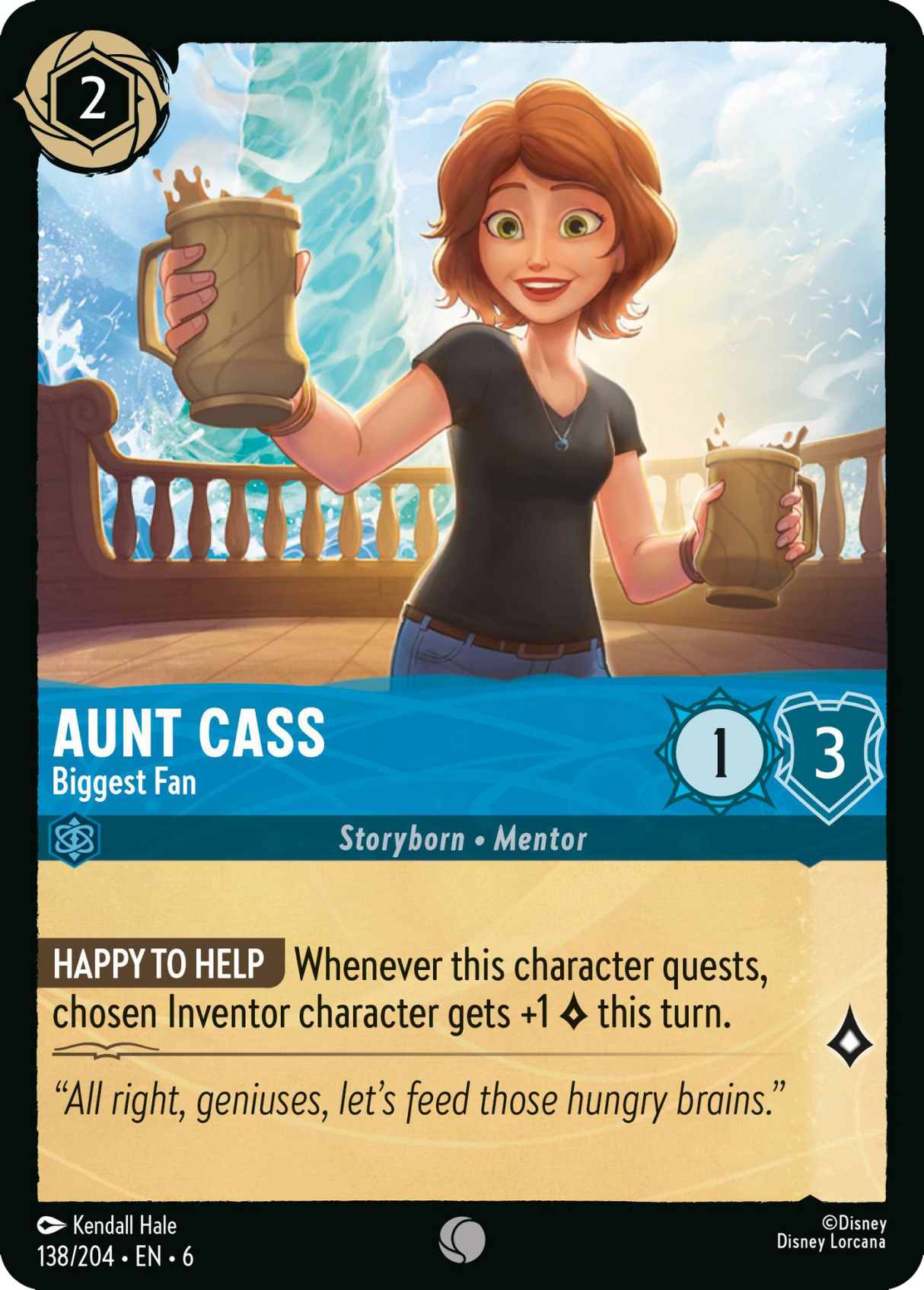 Disney Lorcana Azurite Sea 138/204 Aunt Cass - Biggest Fan