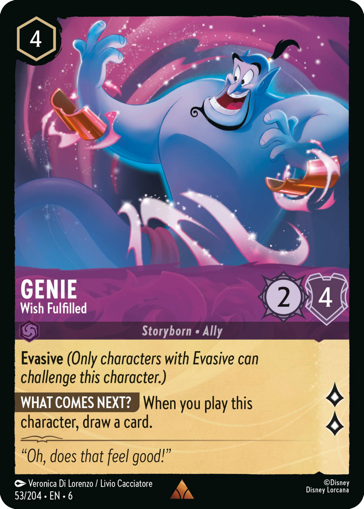 Disney Lorcana Azurite Sea 053/204 Genie - Wish Fulfilled