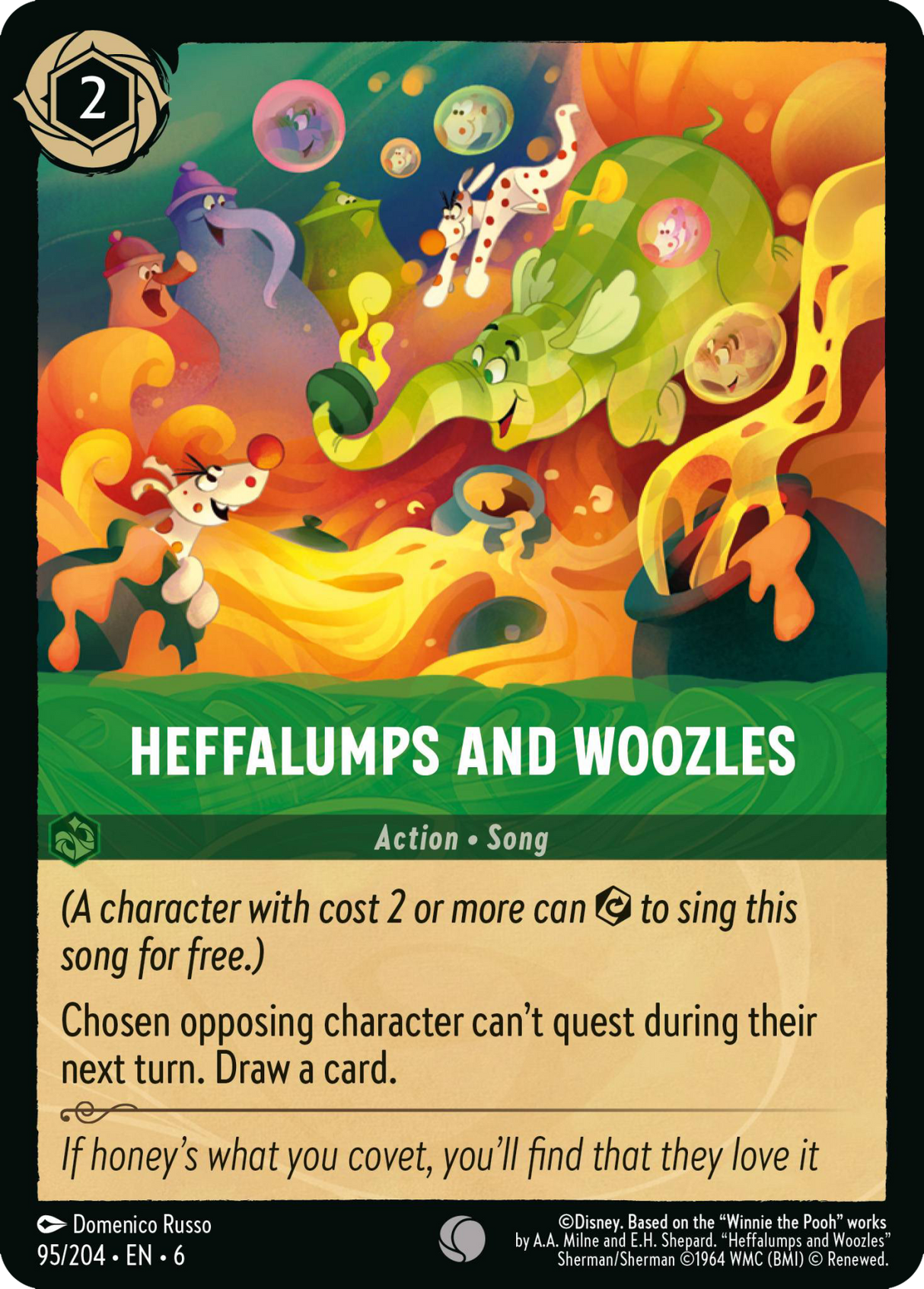 Disney Lorcana Azurite Sea 095/204 Heffalumps and Woozles