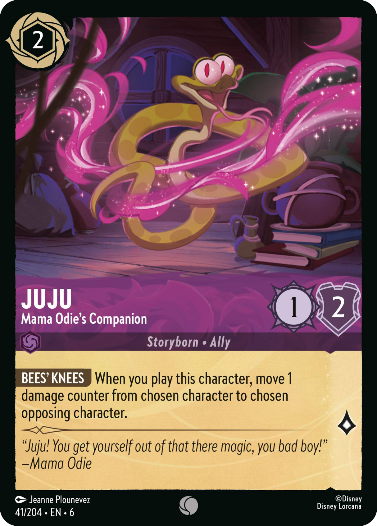 Disney Lorcana Azurite Sea 041/204 Juju - Mama Odie's Companion