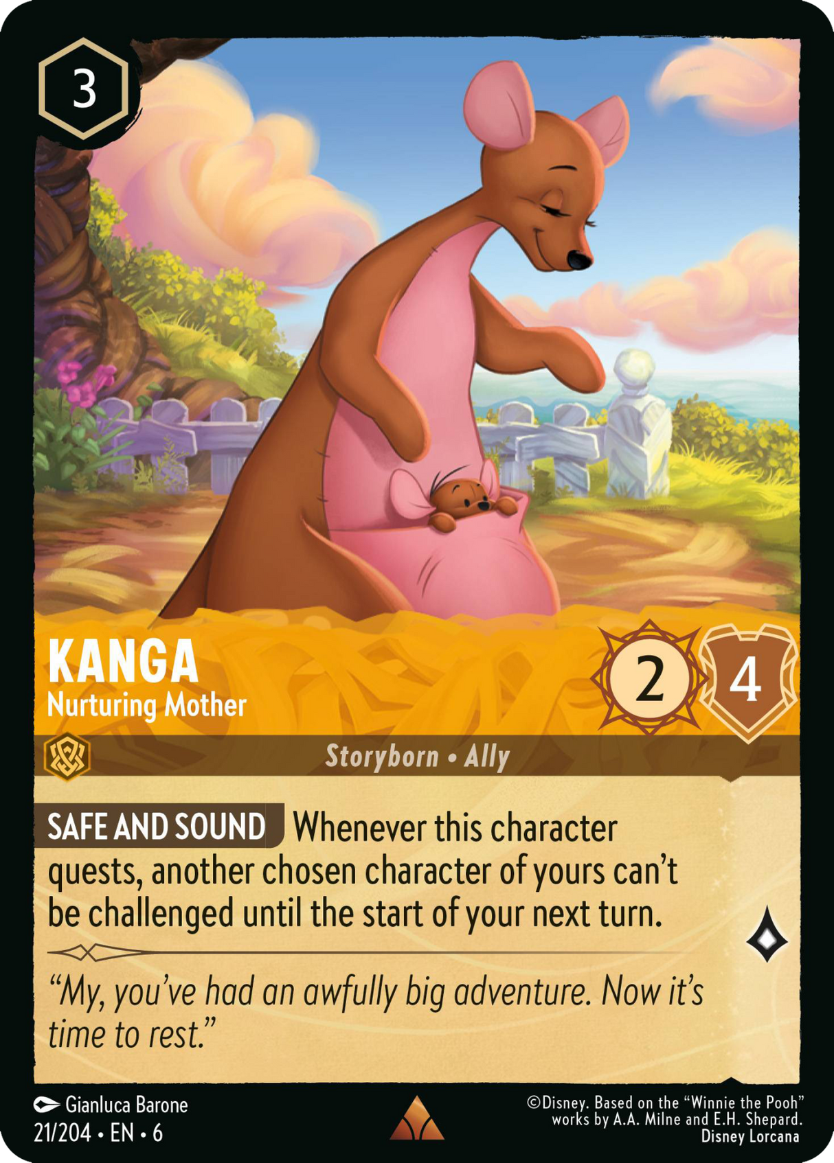 Disney Lorcana Azurite Sea 021/204 Kanga - Nurturing Mother