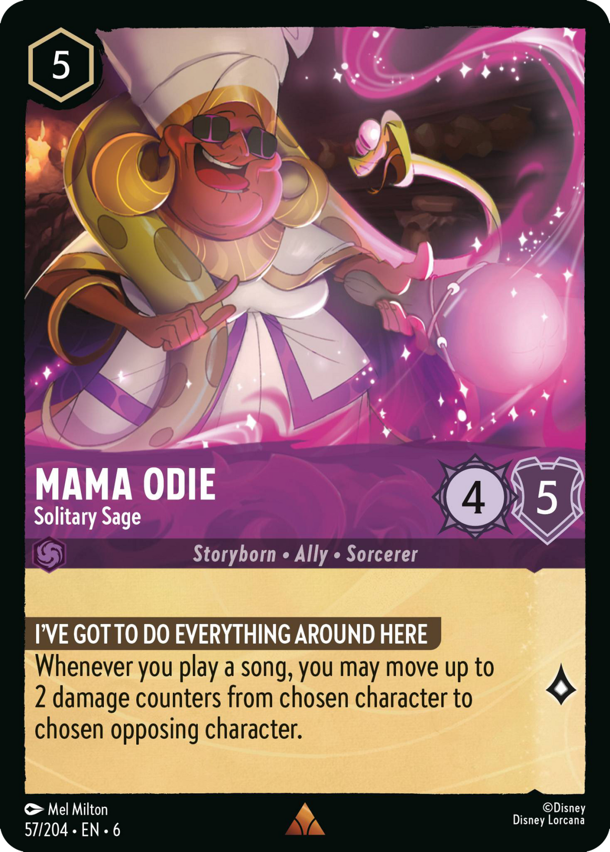 Disney Lorcana Azurite Sea 057/204 Mama Odie - Solitary Sage