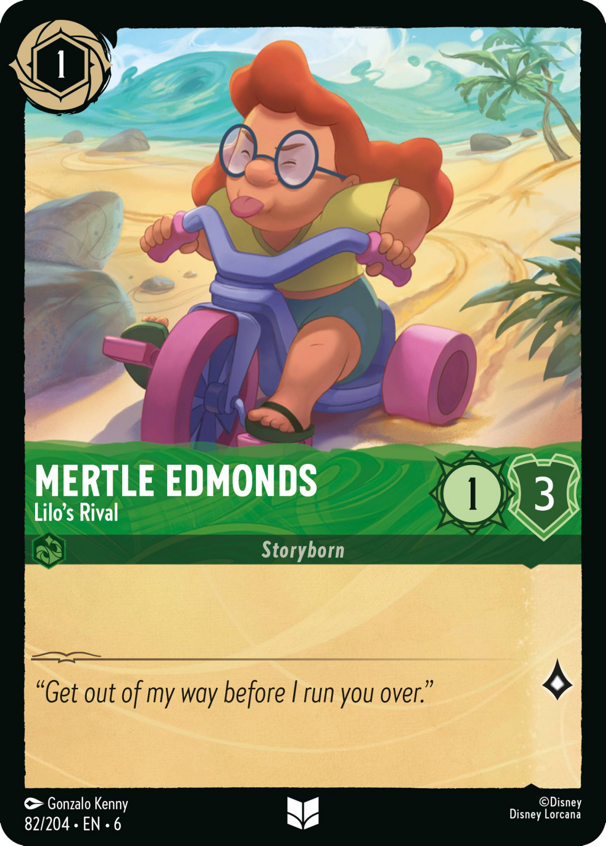 Disney Lorcana Azurite Sea 082/204 Mertle Edmonds - Lilo's Rival