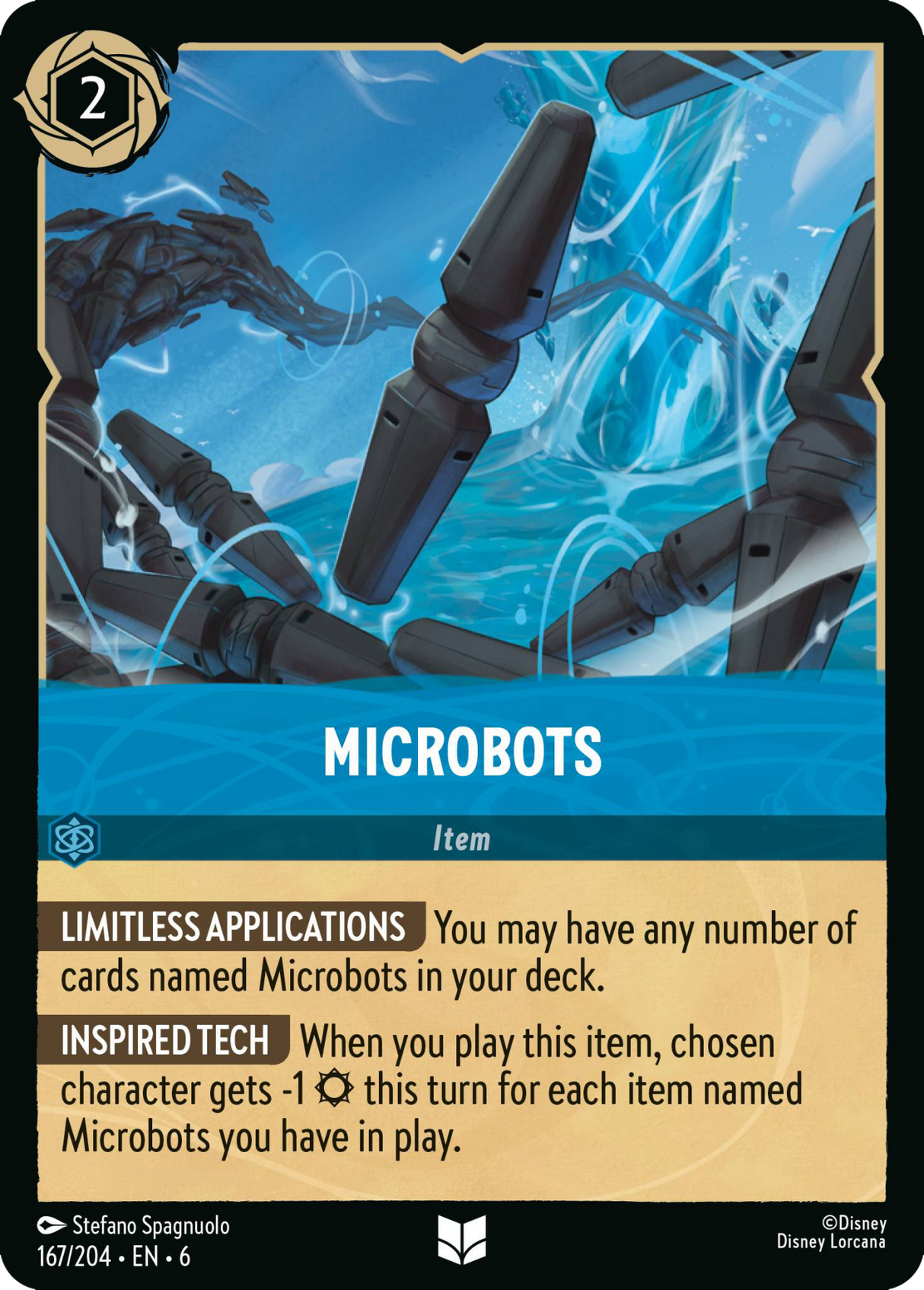 Disney Lorcana Azurite Sea 167/204 Microbots Foil