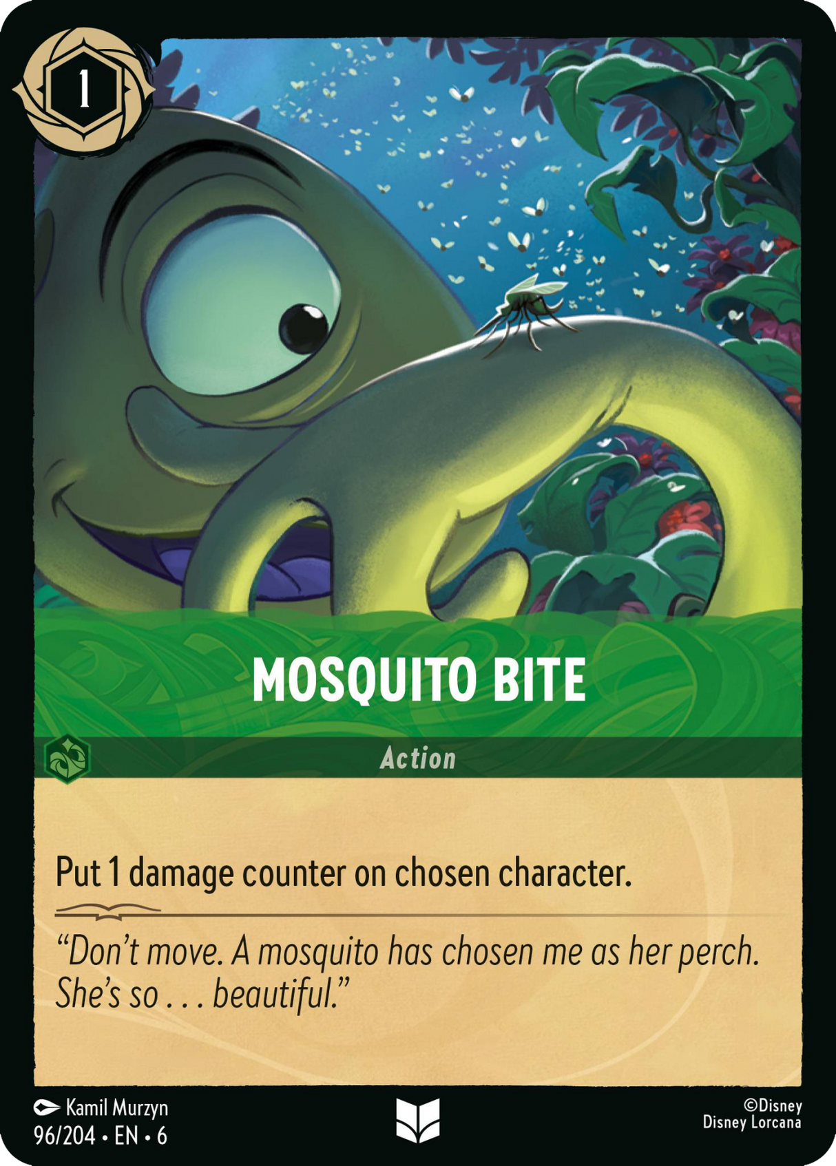 Disney Lorcana Azurite Sea 096/204 Mosquito Bite Foil