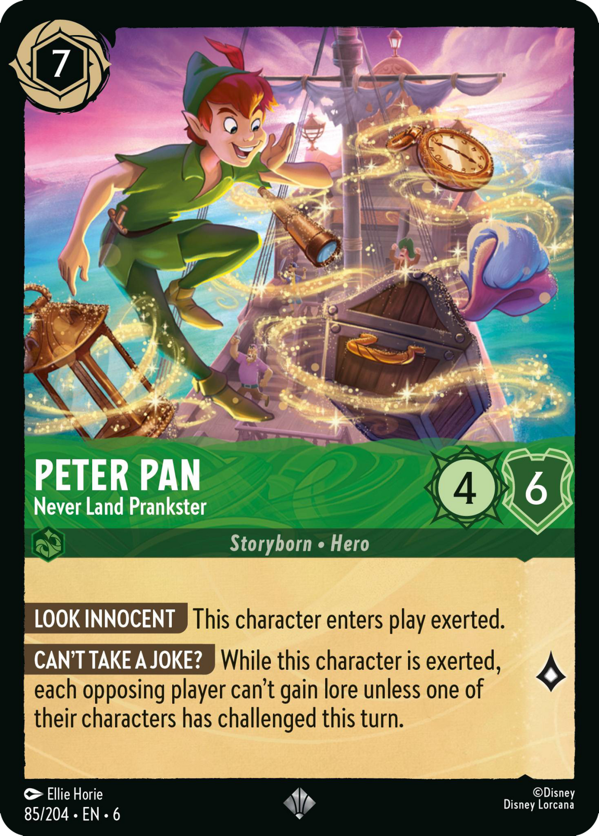 Disney Lorcana Azurite Sea 085/204 Peter Pan - Never Land Prankster