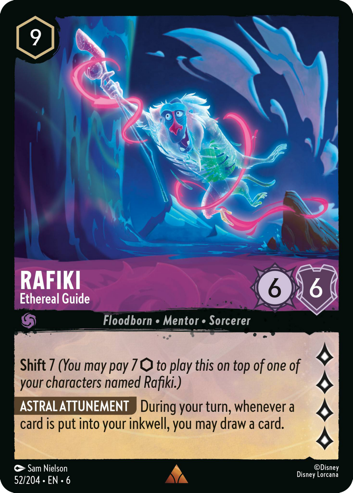 Disney Lorcana Azurite Sea 052/204 Rafiki - Ethereal Guide