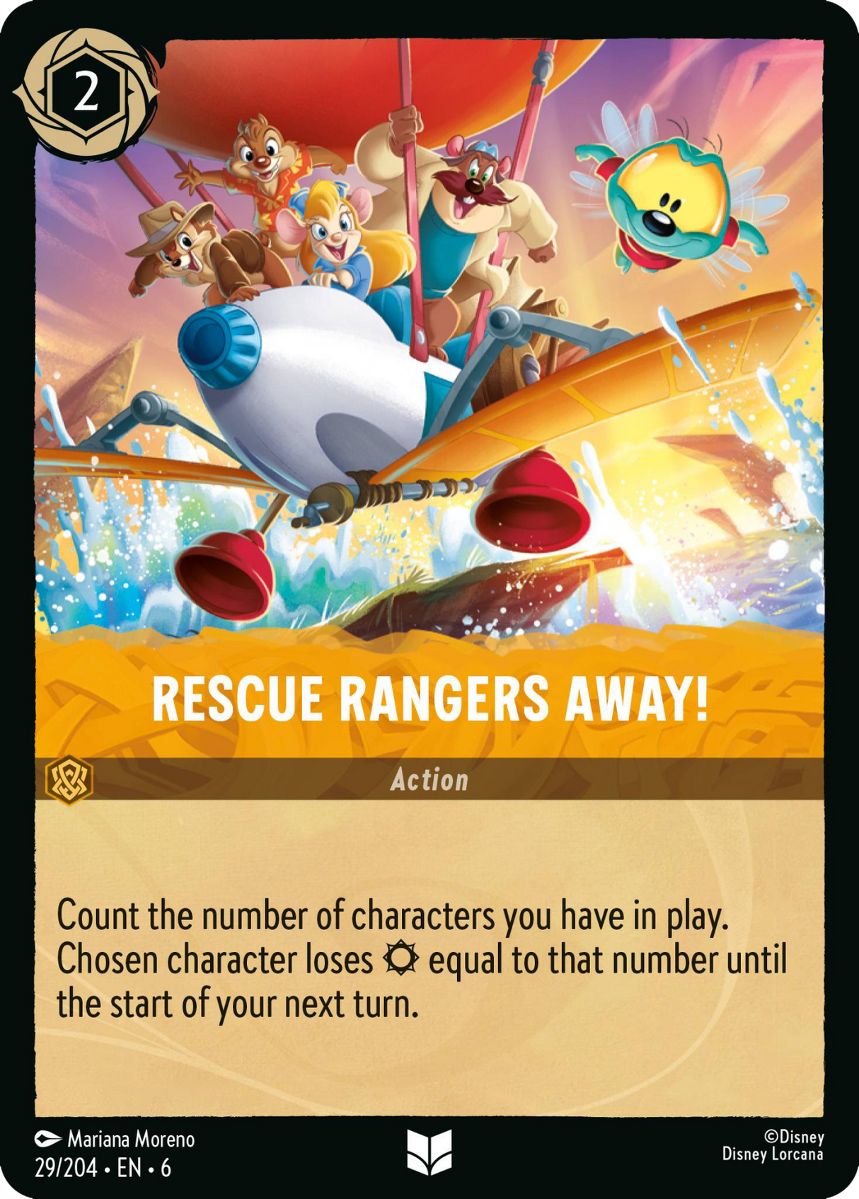 Disney Lorcana Azurite Sea 029/204 Rescue Rangers Away!