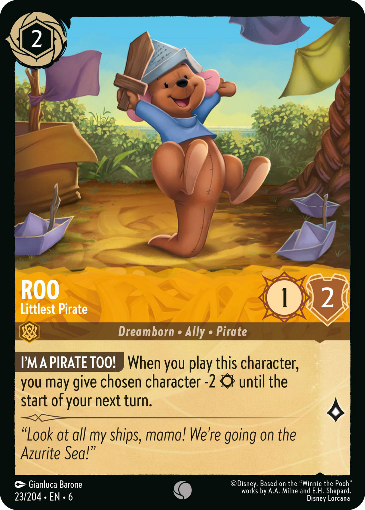 Disney Lorcana Azurite Sea 023/204 Roo - Littlest Pirate