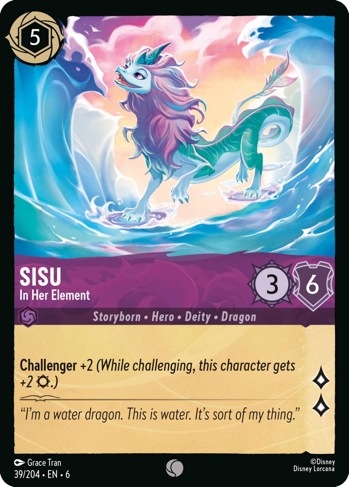 Disney Lorcana Azurite Sea 039/204 Sisu - In Her Element Foil