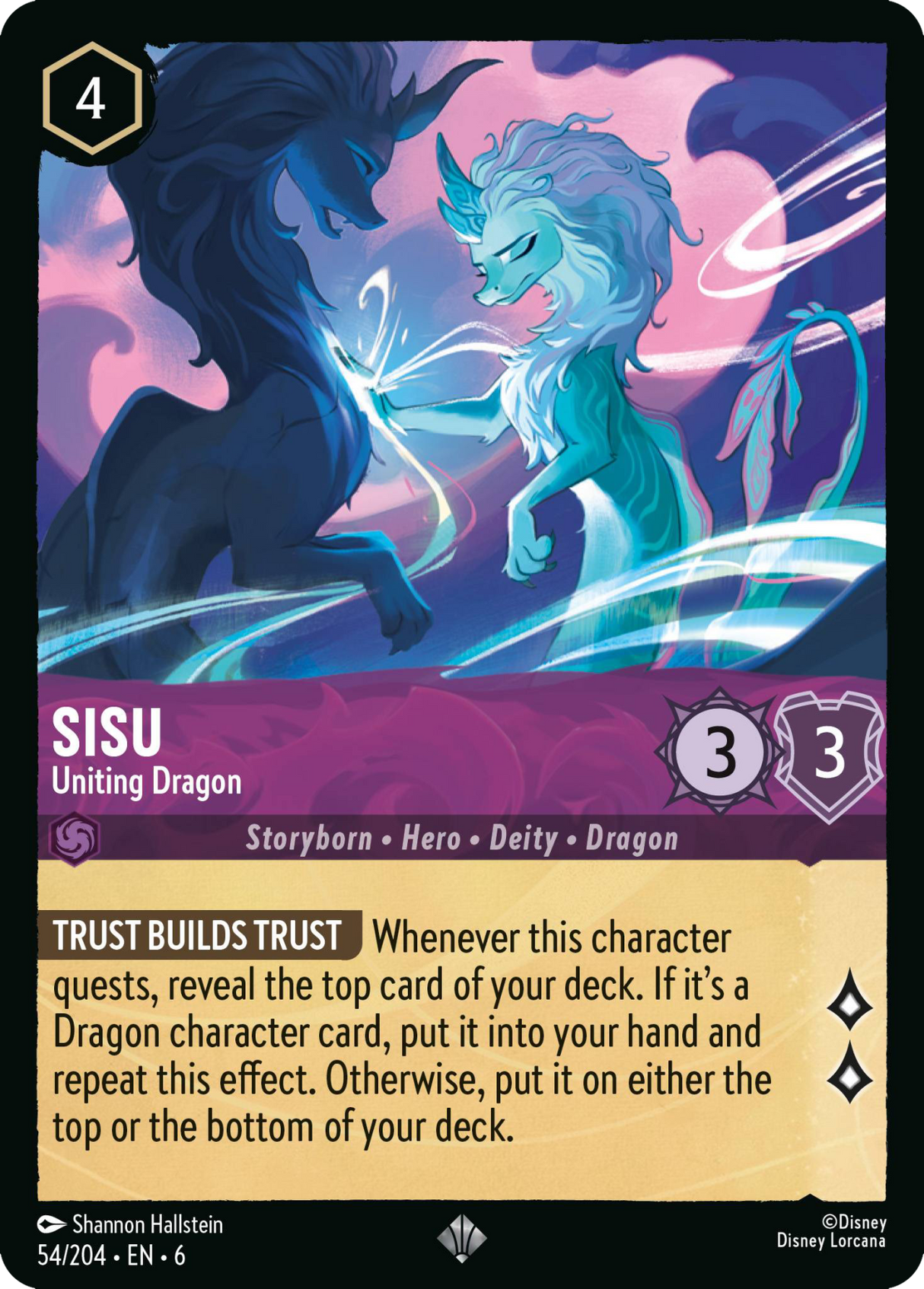 Disney Lorcana Azurite Sea 054/204 Sisu - Uniting Dragon