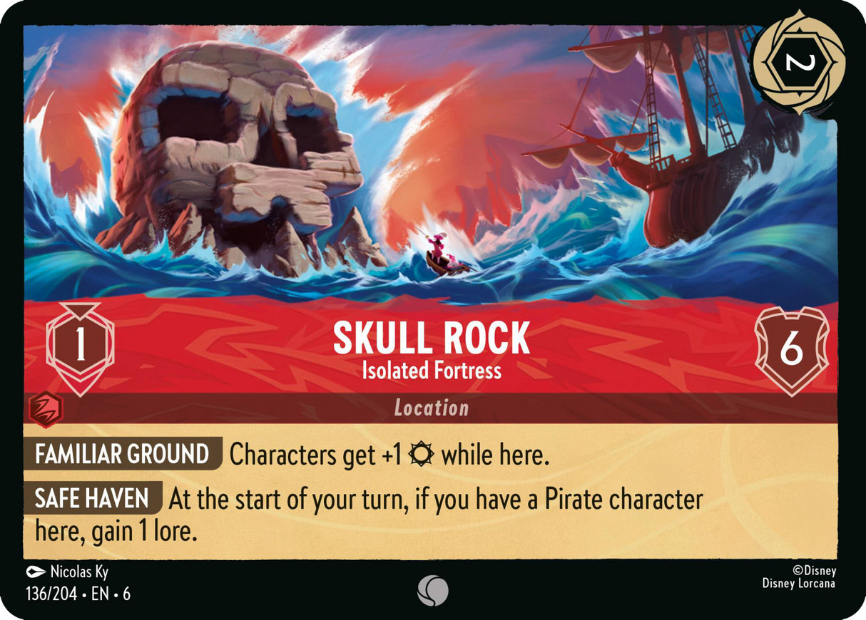 Disney Lorcana Azurite Sea 136/204 Skull Rock Foil