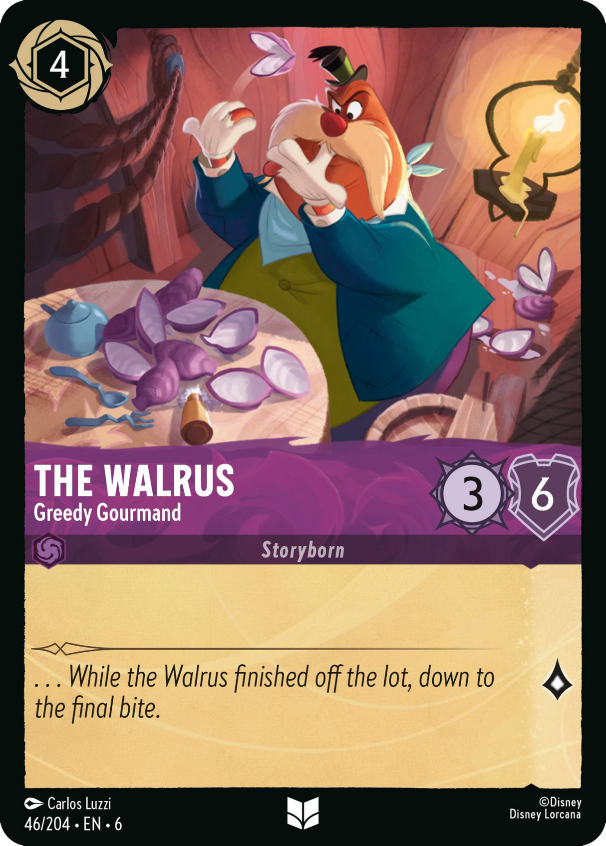 Disney Lorcana Azurite Sea 046/204 The Walrus - Greedy Gourmand