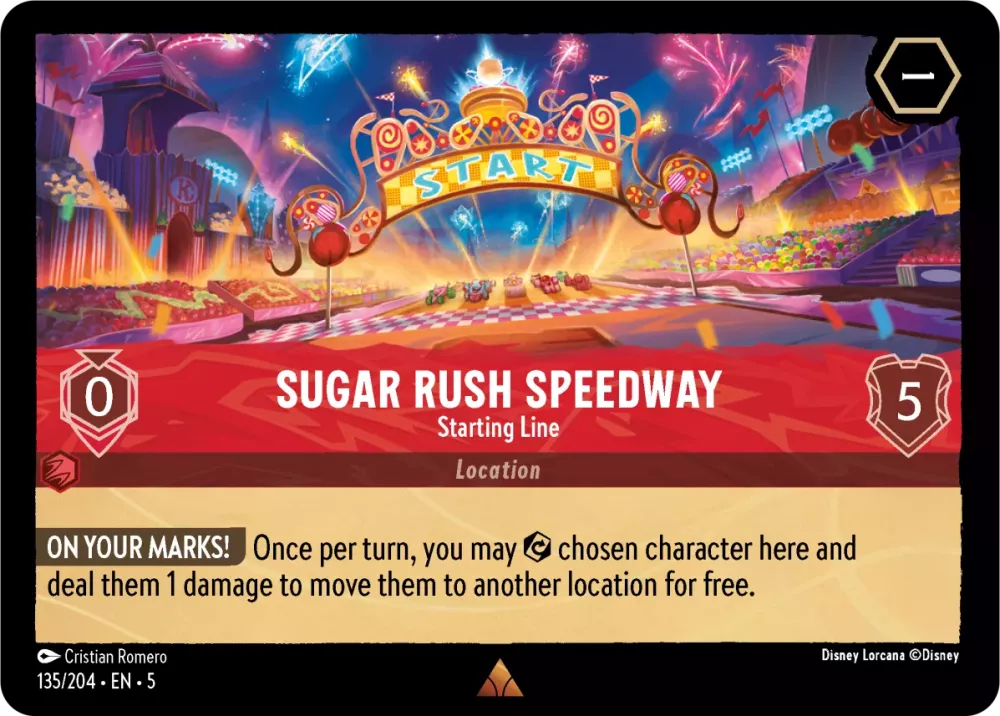 Disney Lorcana Shimmering Skies 135/204 Sugar Rush Speedway - Starting Line