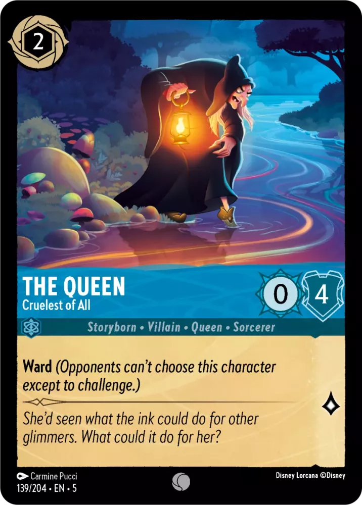 Disney Lorcana Shimmering Skies 139/204 The Queen - Cruelest of All Foil