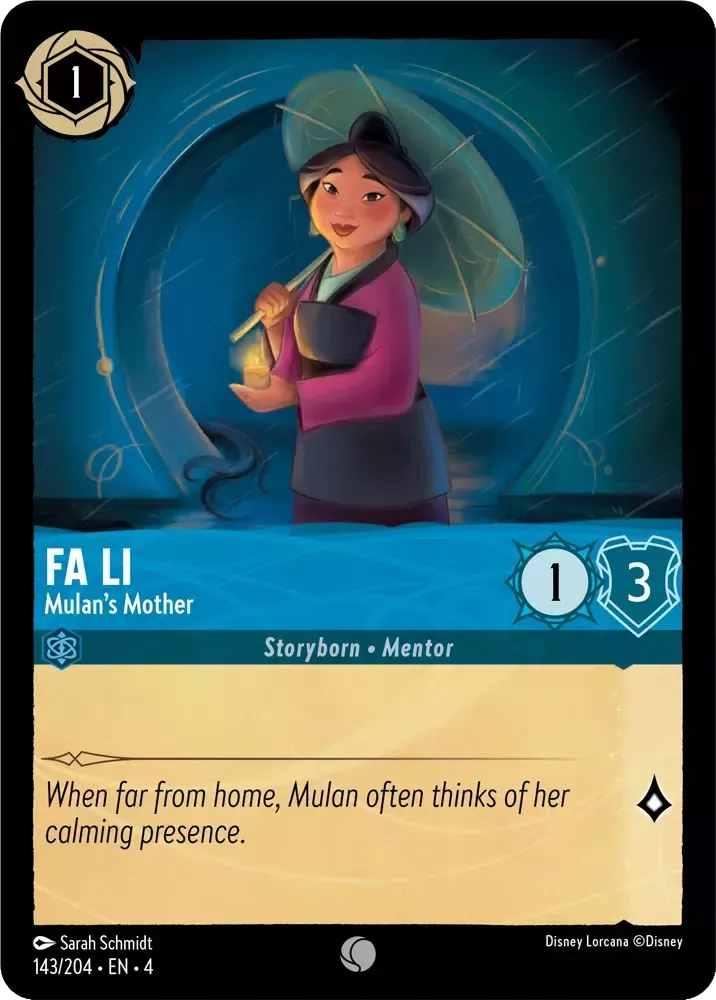 Disney Lorcana Ursula's Return 143/204 Fa Li - Mulan's Mother