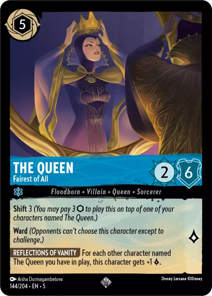 Disney Lorcana Shimmering Skies 144/204 The Queen - Fairest of All Foil