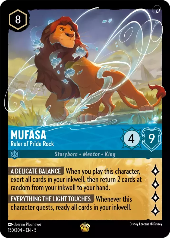 Disney Lorcana Shimmering Skies 150/204 Mufasa - Ruler of Pride Rock