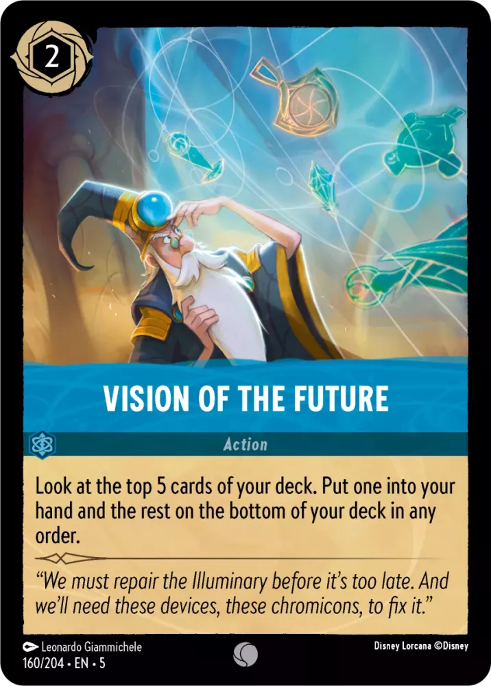 Disney Lorcana Shimmering Skies 160/204 Vision of the Future