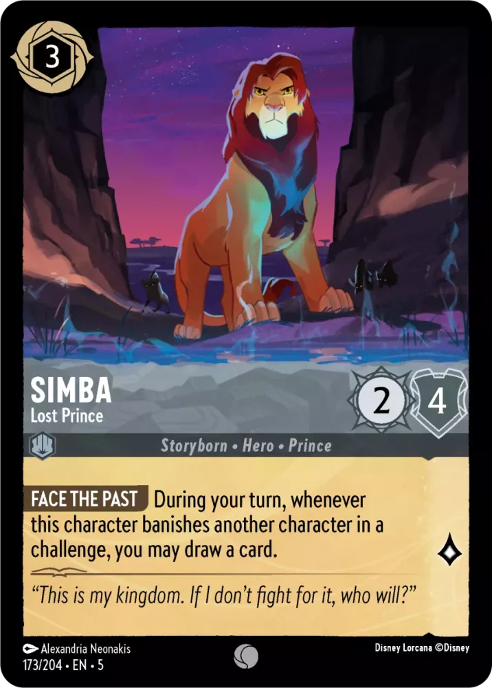 Disney Lorcana Shimmering Skies 173/204 Simba - Lost Prince Foil