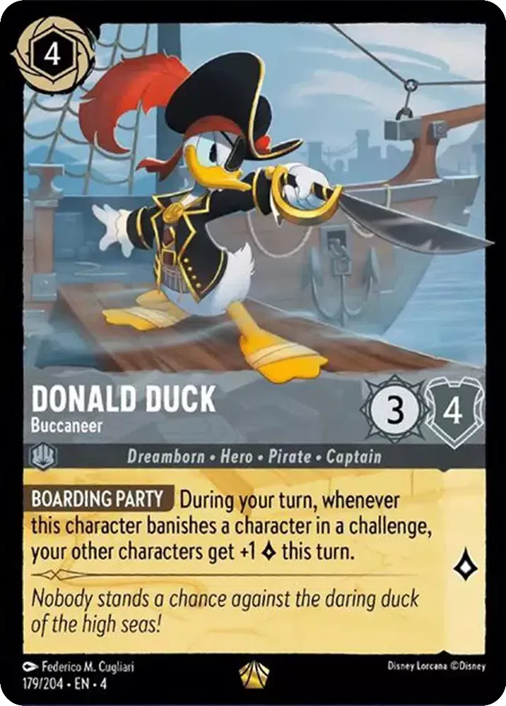 Disney Lorcana Ursula's Return 179/204 Donald Duck - Buccaneer