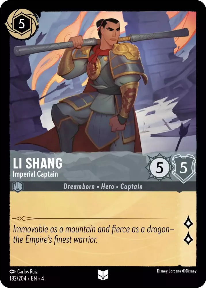 Disney Lorcana Ursula's Return 182/204 Li Shang - Imperial Captain