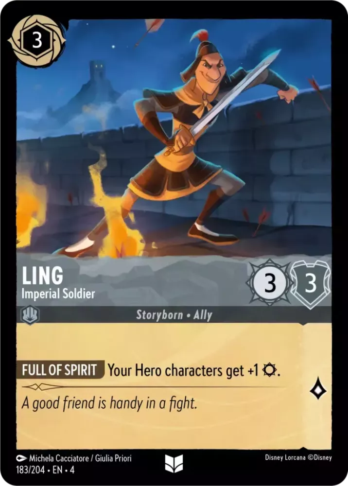 Disney Lorcana Ursula's Return 183/204 Ling - Imperial Soldier