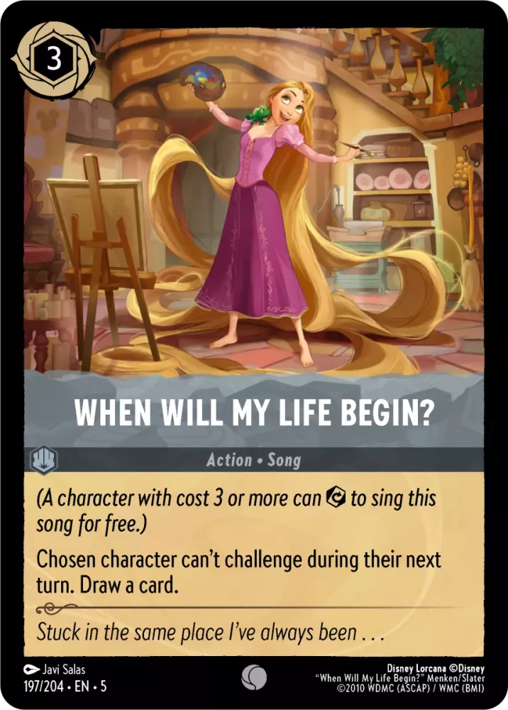 Disney Lorcana Shimmering Skies 197/204 When Will My Life Begin? Foil