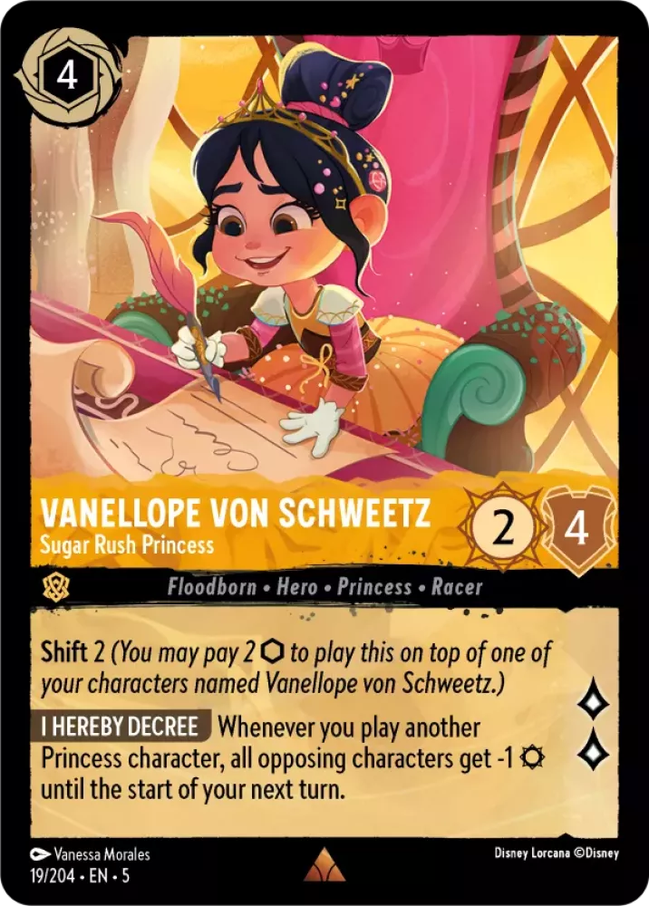 Disney Lorcana Shimmering Skies 019/204 Vanellope von Schweetz - Sugar Rush Princess Foil