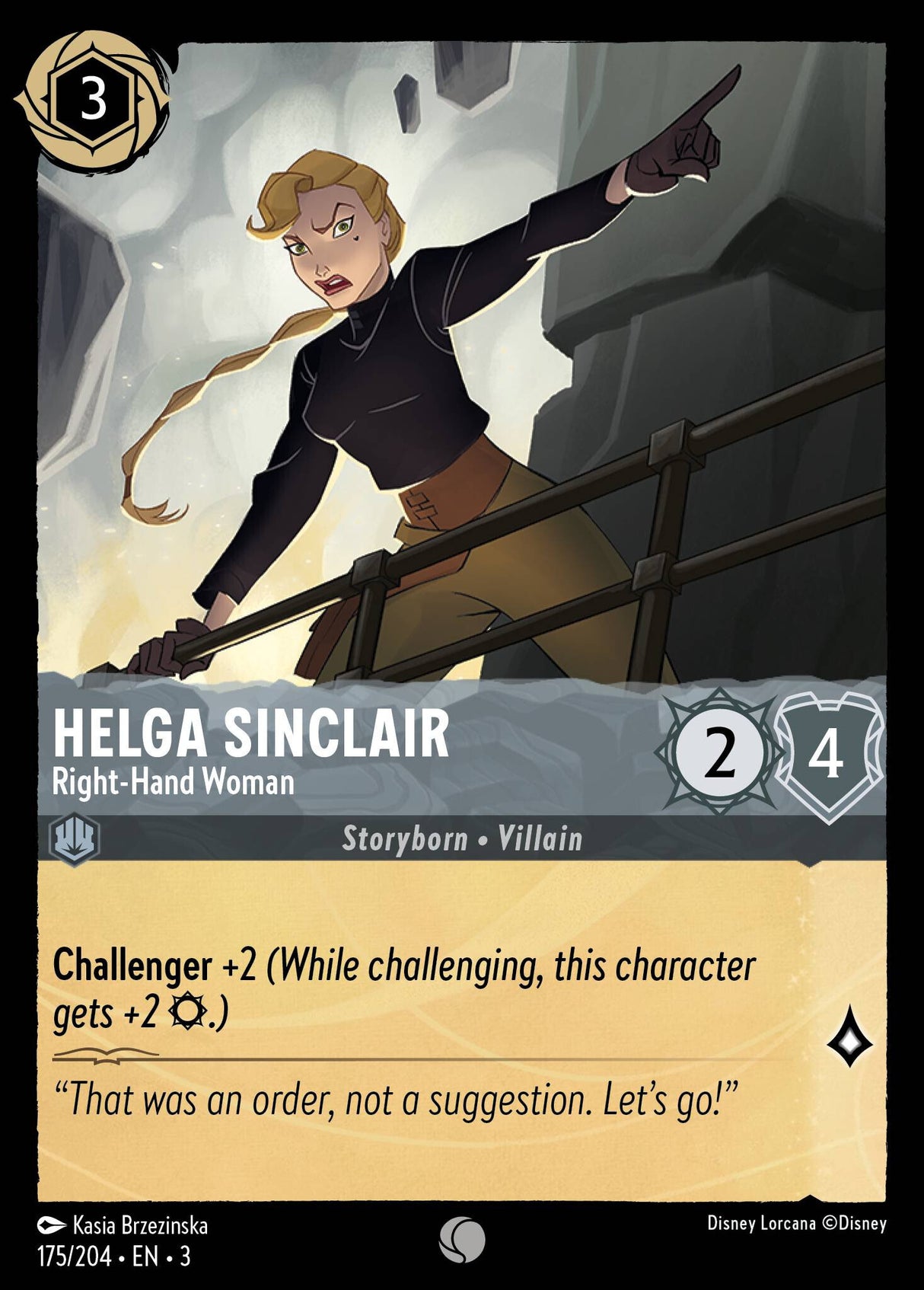 Disney Lorcana Into The Inklands 175/204 HELGA SINCLAIR Right-Hand Woman