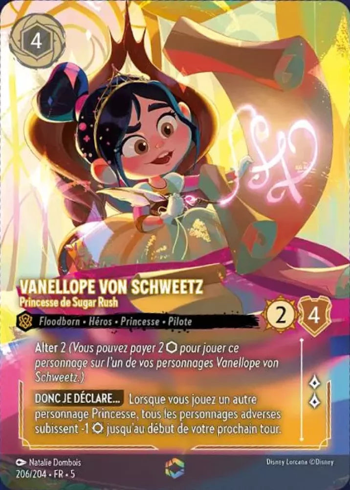 Disney Lorcana Shimmering Skies 206/204 Vanellope von Schweetz - Sugar Rush Princess