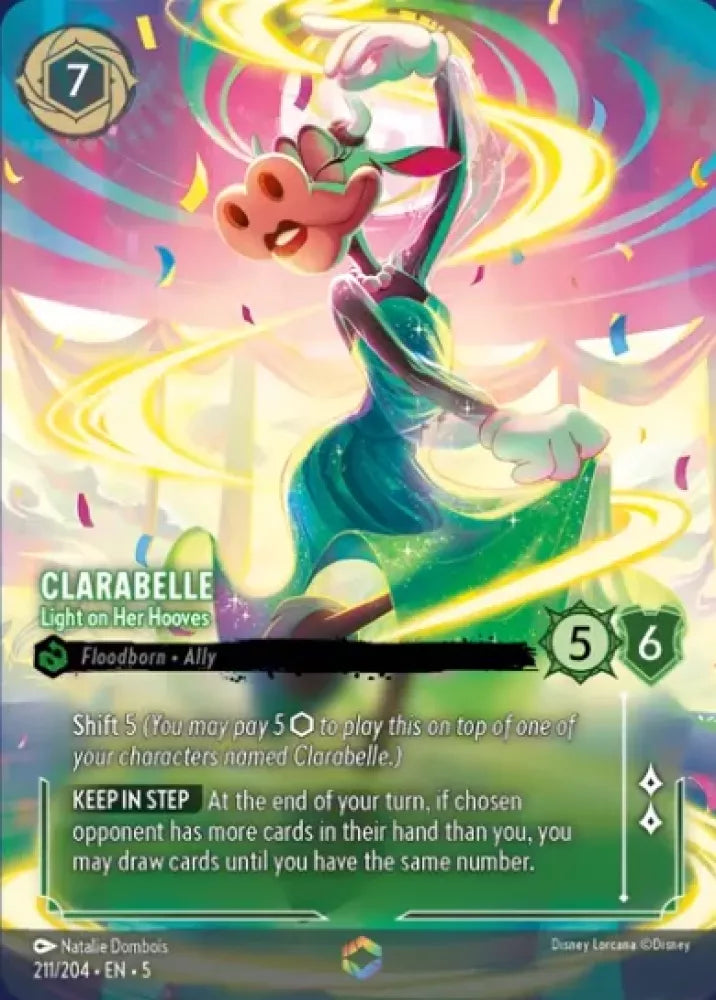 Disney Lorcana Shimmering Skies 211/204 Clarabelle - Light on Her Hooves