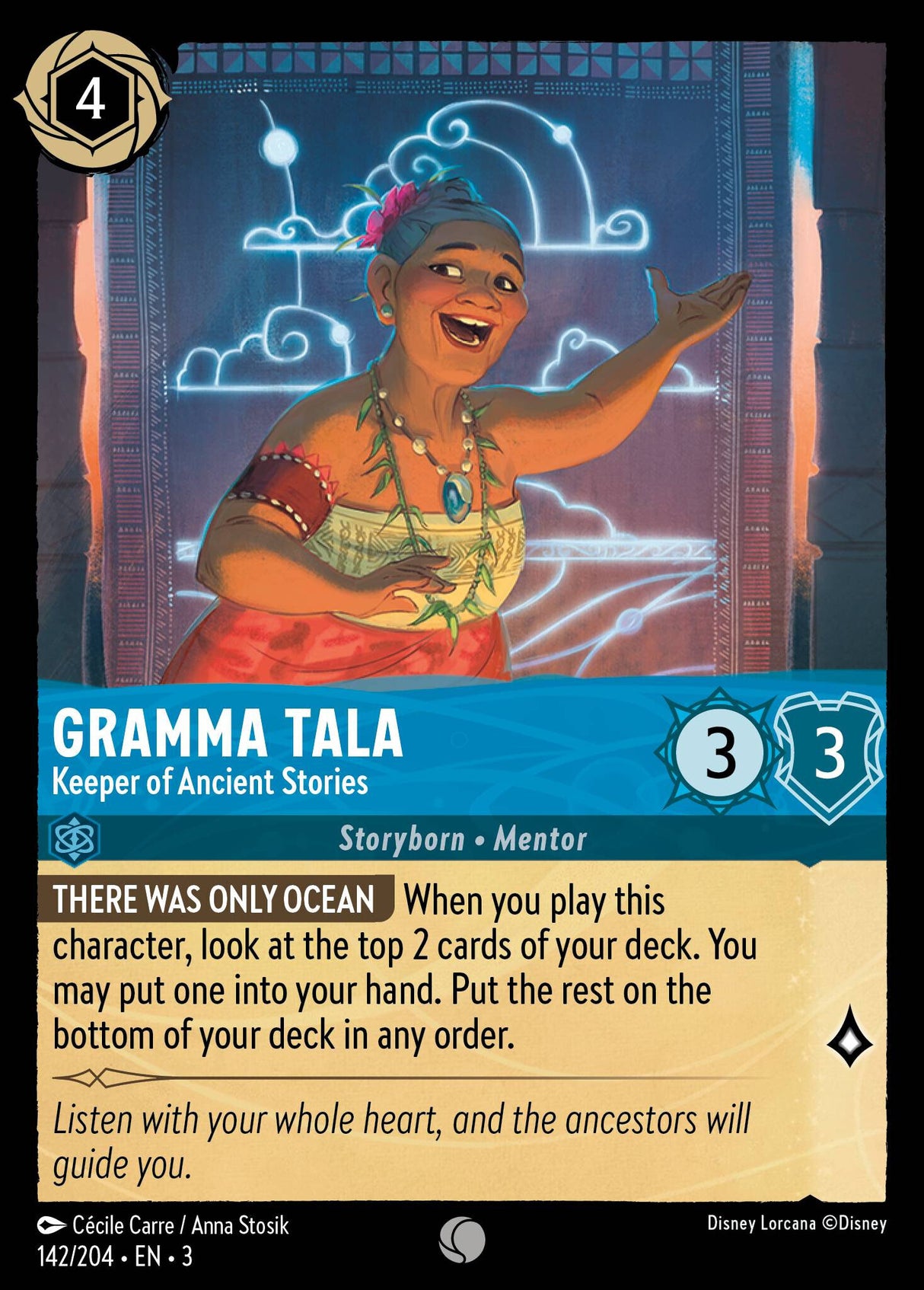 Disney Lorcana Into The Inklands 142/204 GRAMMA TALA Keeper of Ancient Stories