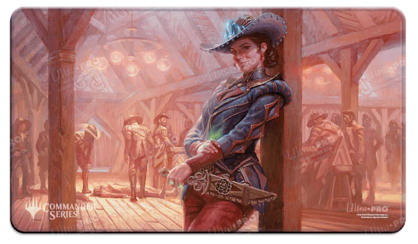 Outlaws of Thunder Junction Marchesa, Dealer of Death Stitched Edge Playmat for Magic: The Gathering