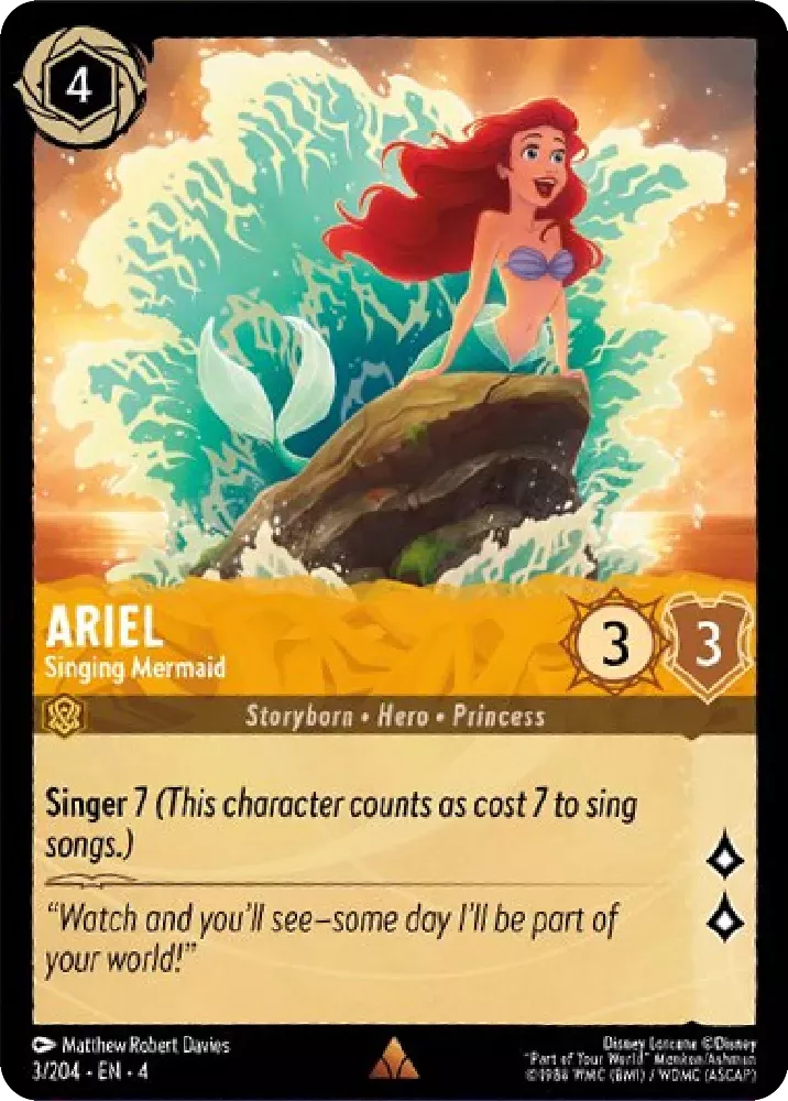 Disney Lorcana Ursula's Return 003/204 Ariel - Singing Mermaid