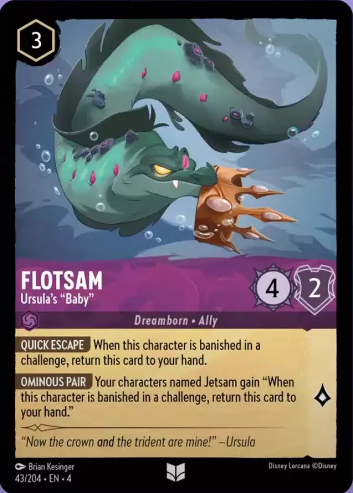 Disney Lorcana Ursula's Return 043/204 Flotsam - Ursula's "Baby" Foil