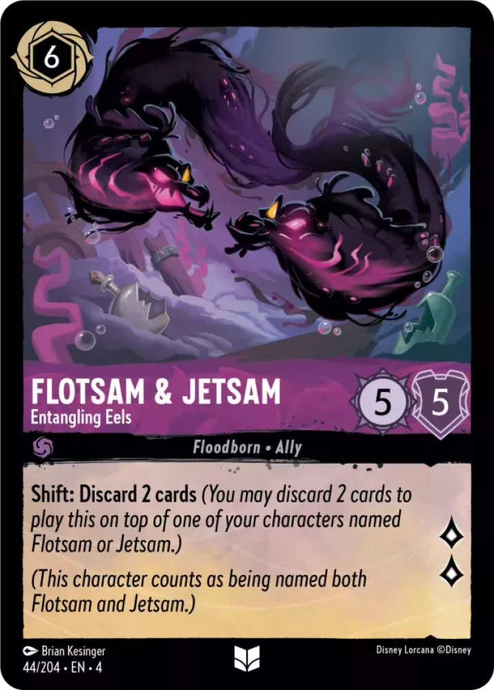 Disney Lorcana Ursula's Return 044/204 Flotsam & Jetsam - Entangling Eels Foil