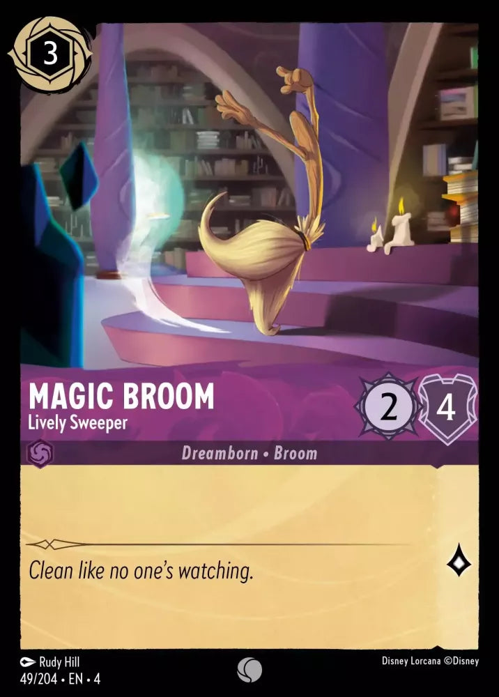 Disney Lorcana Ursula's Return 049/204 Magic Broom - Lively Sweeper