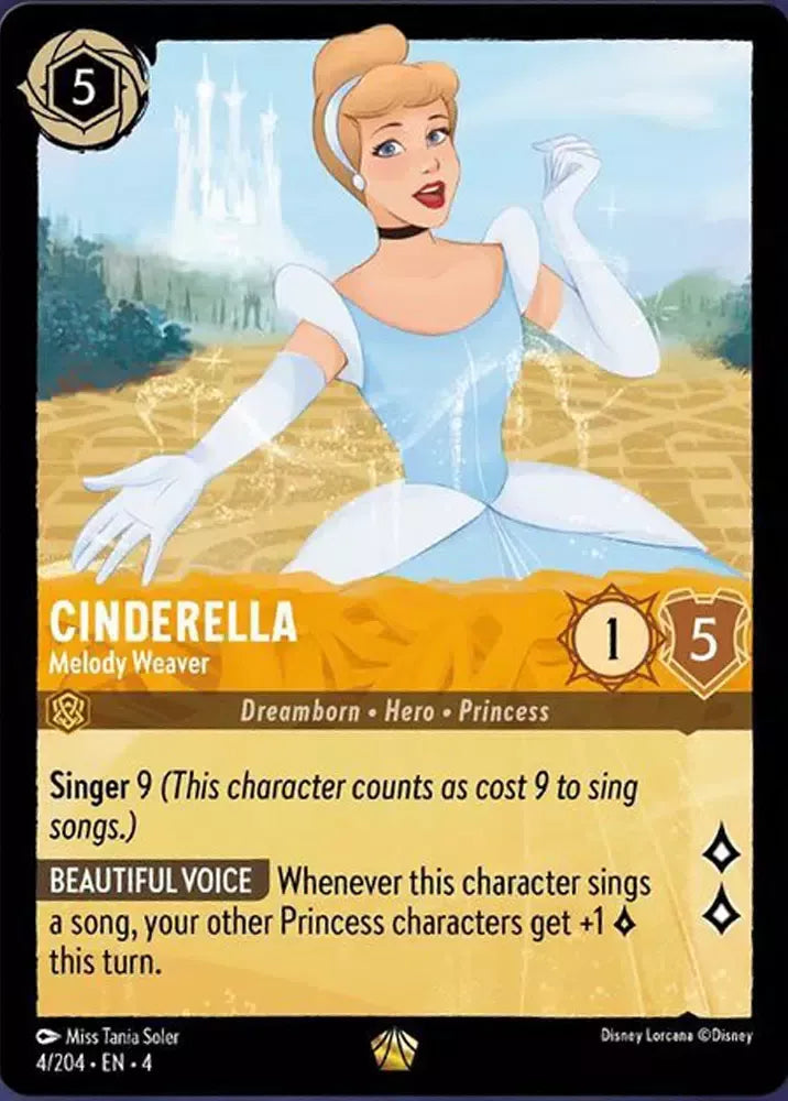 Disney Lorcana Ursula's Return 004/204 Cinderella - Melody Weaver Foil