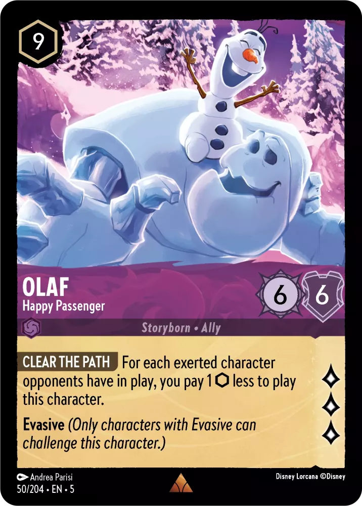 Disney Lorcana Shimmering Skies 050/204 Olaf - Happy Passenger