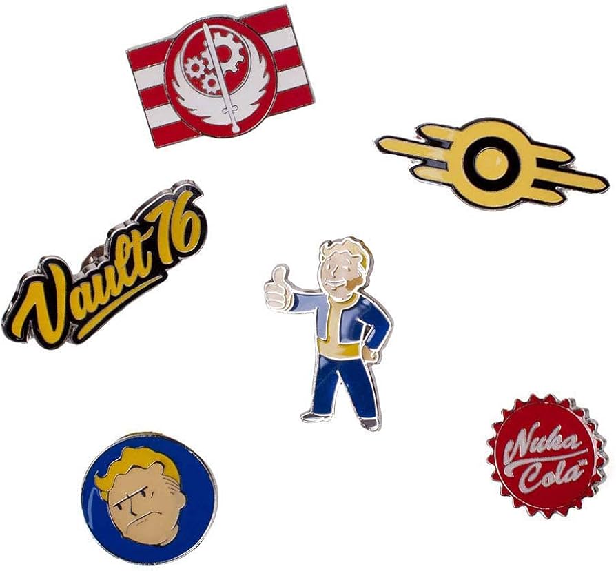 Fallout 76 Set Of 6 Metal Pins