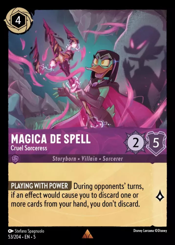 Disney Lorcana Shimmering Skies 053/204 Magica De Spell - Cruel Sorceress